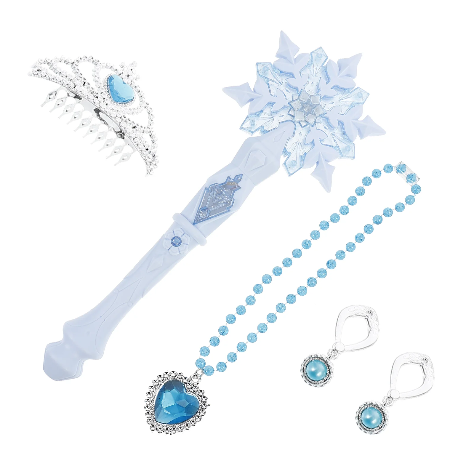 

Wand Costumeset Light Play Girl Wands Jewelry Fairy Snowflake Pretendglowinggirls Dress Flashing Sticks Tiara Role Led
