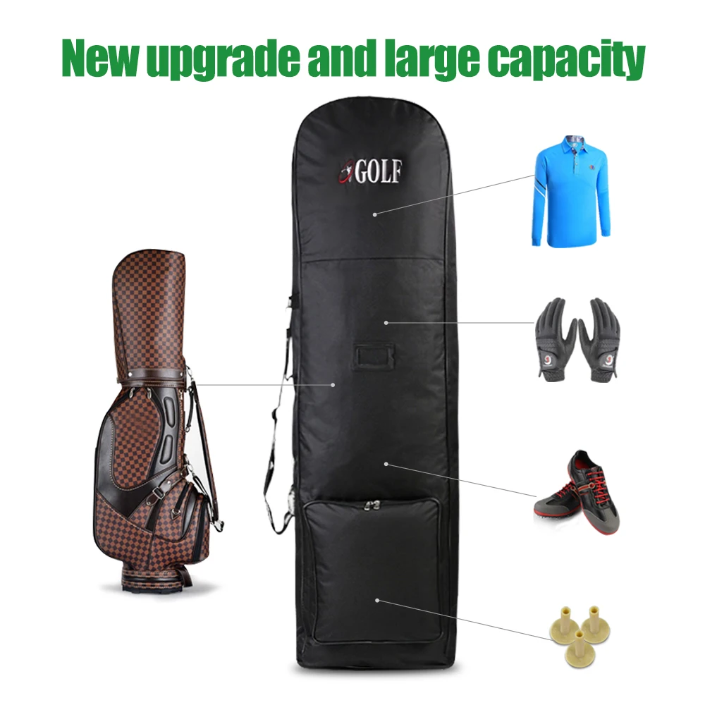 Golf Travel Bag with Wheels - Golf Club Travel Cover to Carry Golf Bags and Protect Your Equipment On The Plane