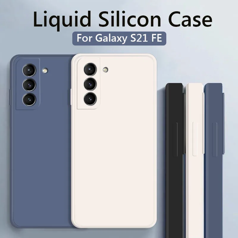 Чехол для телефона из жидкого силикона Samsung Galaxy S21 FE S21FE 5G S22 Plus Ultra Fan Edition