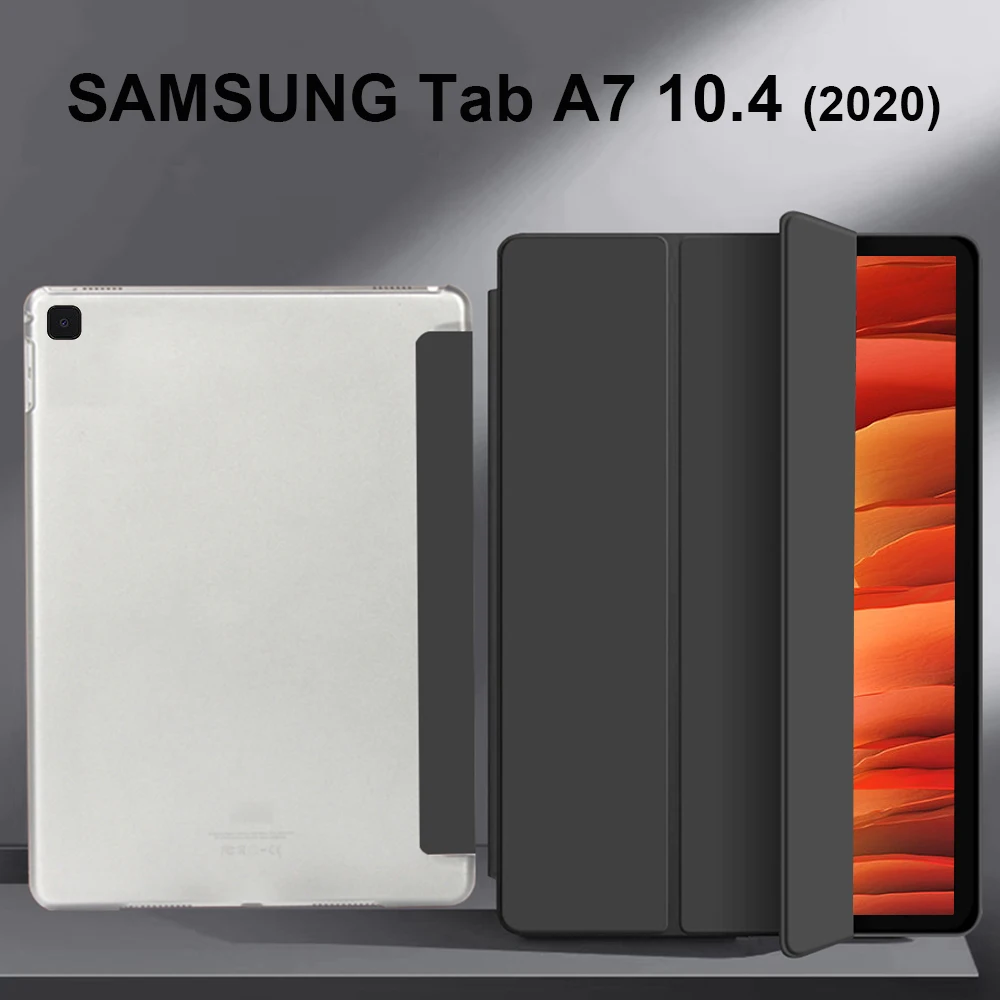 

For Samsung Galaxy Tab A7 2020 10.4 SM-T500 SM-T505 T500 T505 Tablet Case Three Fold Stand Bracket PU Leather Cover For A7 10.4