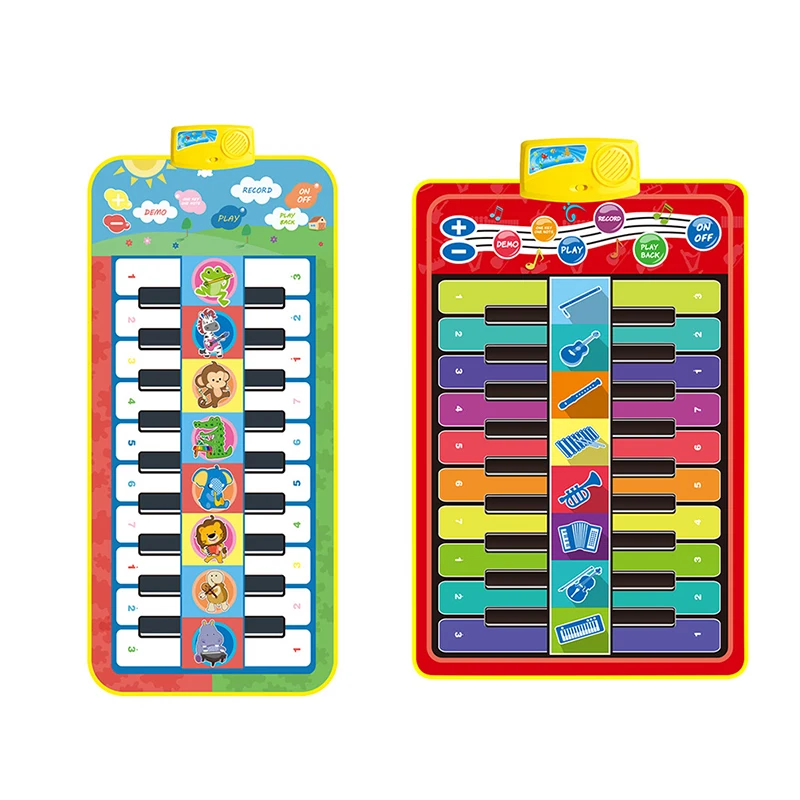 

1 шт. двухрядный многофункциональный музыкальный инструмент, детская клавиатура для фитнеса, игровой коврик, обучающие игрушки для детей