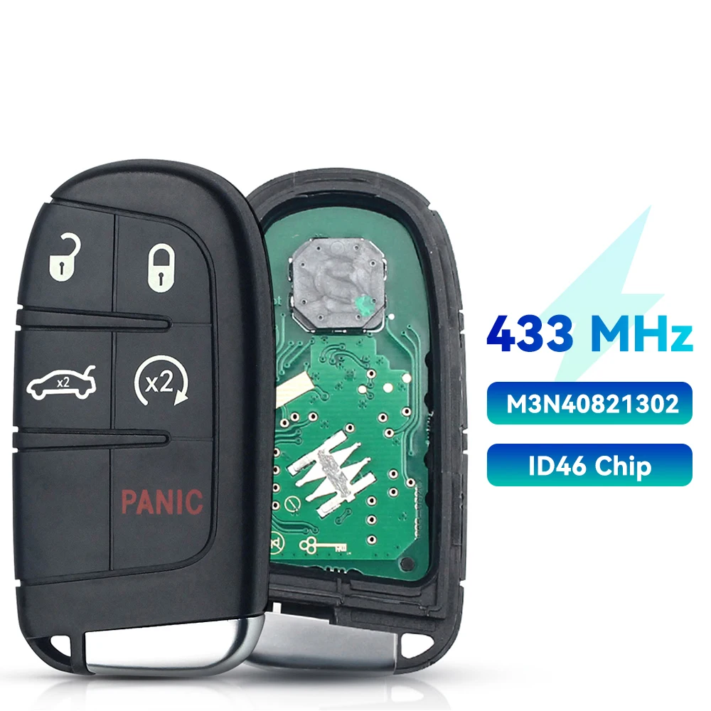 

Удаленный Ключ Dandkey 433 МГц ID46 M3N Для Chrysler 300C Dodge Charger Journey Challenge Dart Durango Jeep - Умный Удаленный...