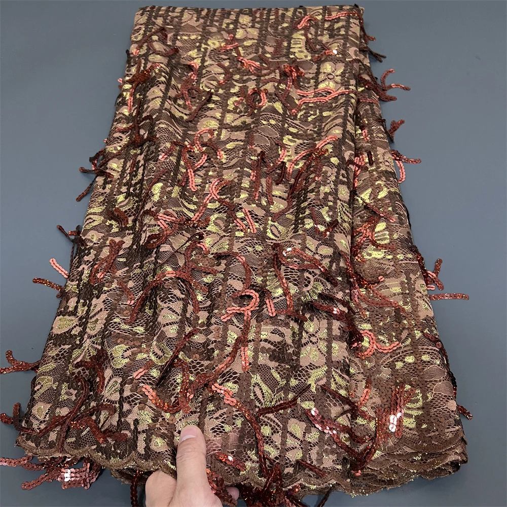 Африканский нигерийский гипюр вышитая тюль кружевная ткань праздничное платье