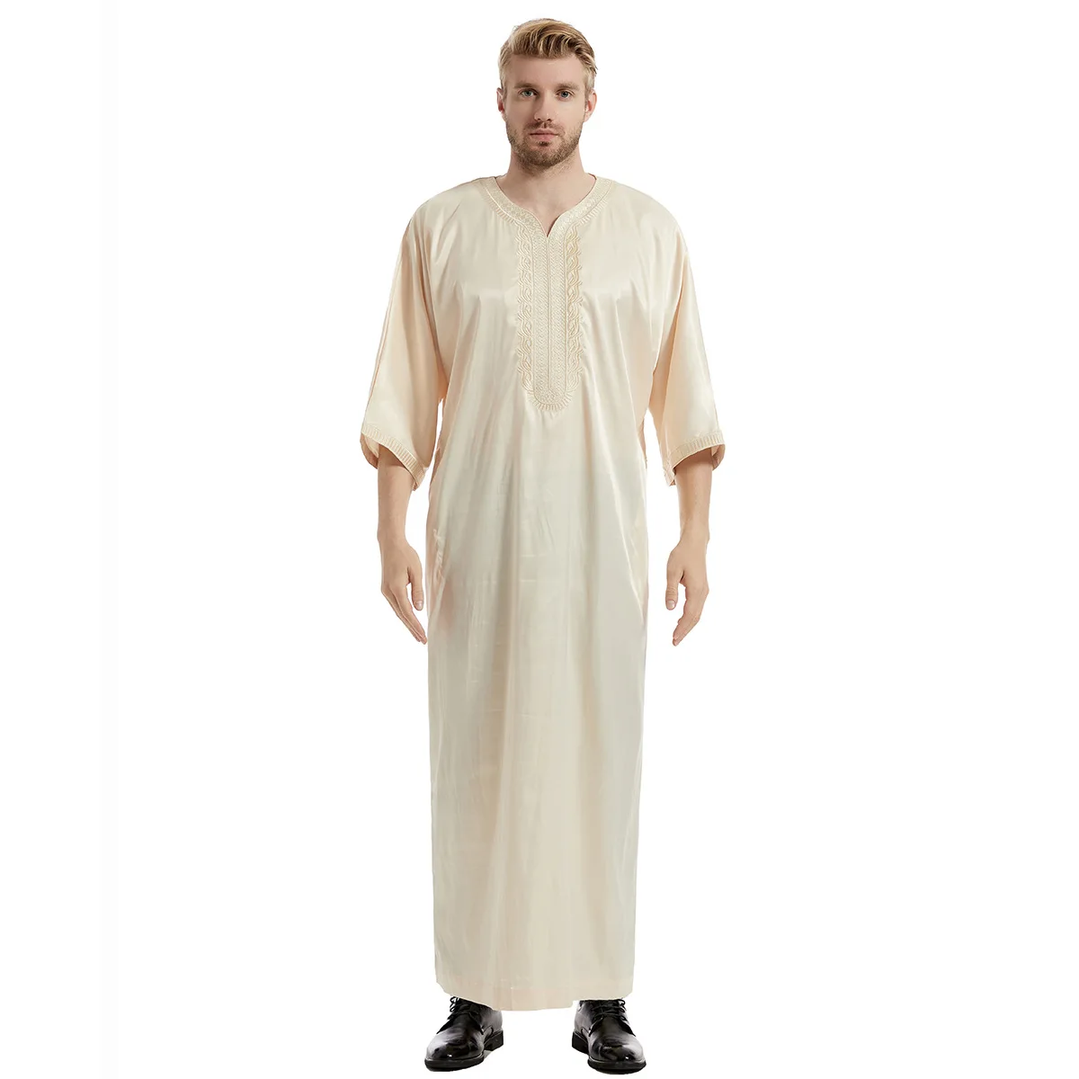 Muslim Men Clothing Abaya Islam Musulmane Pour Homme Kaftan Leisure Jubb Moroccan Thobe Saudi Arabia Pakistan Dubai Islamic Robe