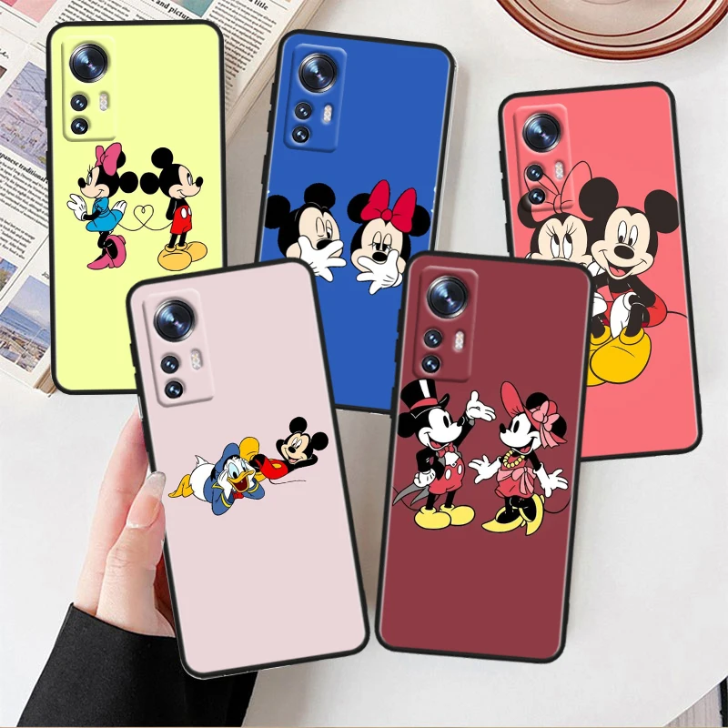 

Cute Disney Mickey For Xiaomi Mi 13 12T 12S 12X 11i 11X 11T Play HyperCharge Lite Ultra Pro Black Soft Phone Case