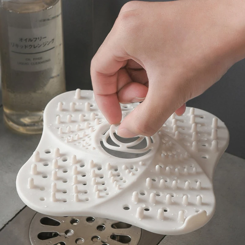 

1Pc Wegwerp Haar Catcher Douche Filter Sink Plug Afvoerputje Filter Anti-Blocking Bad Cap Badkamer Stopper Wc Drain Plug Shower