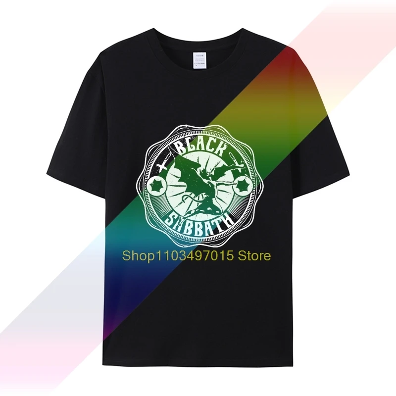 Черная футболка Sabbath летний топ в стиле хип-хоп мужские крутые футболки весенний