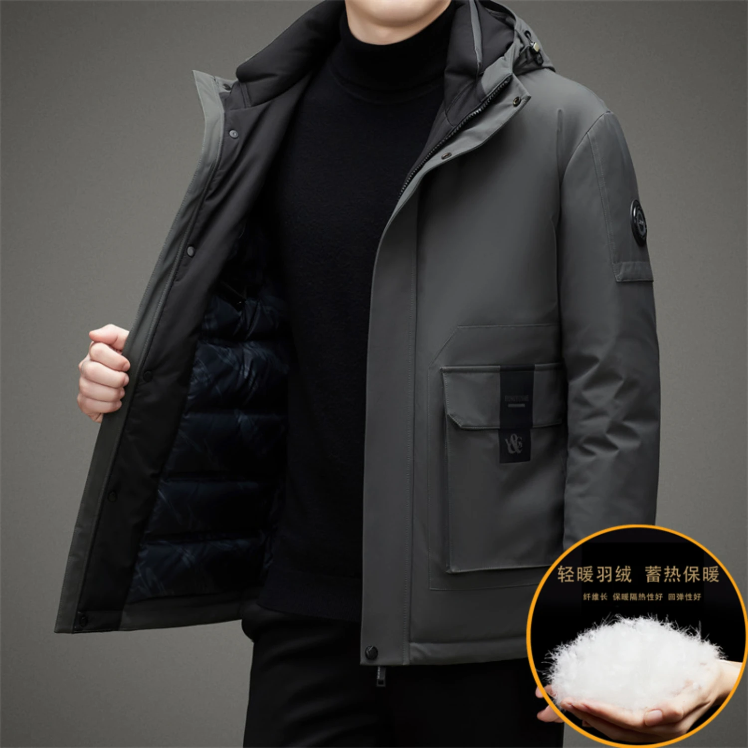 Winter Jacket Men Parkas Fashion Hooded Thicken Warm Puffer Jackets Clothing Doudoune Homme Jaquetas Ropa Hombre Goose Down Coat
