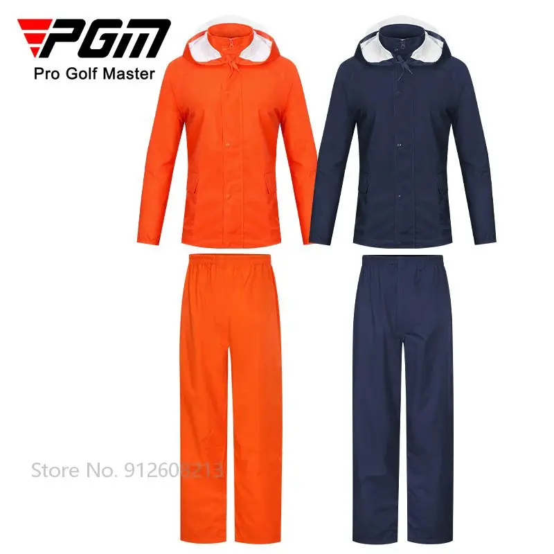PGM Women Golf Raincoat Ultra-light Golf Jacket Hooded Rainwear Suit Golf Clothing Set Female Long Pants Rainproof Rain Coat