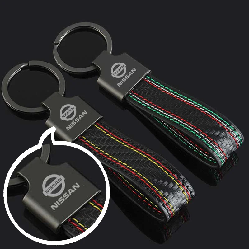 Кожаные автомобильные брелки с пряжкой для Nissan 350Z Sylphy Altima Leaf Livina Micra Navara Qashqai X-Trail