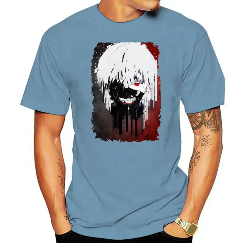 

new Men short sleeve t-shirt Tokyo Ghoul Ink Art Ken Kaneki Awesome Artwork Drawing Printed t shirt tees top harajuku streetwear