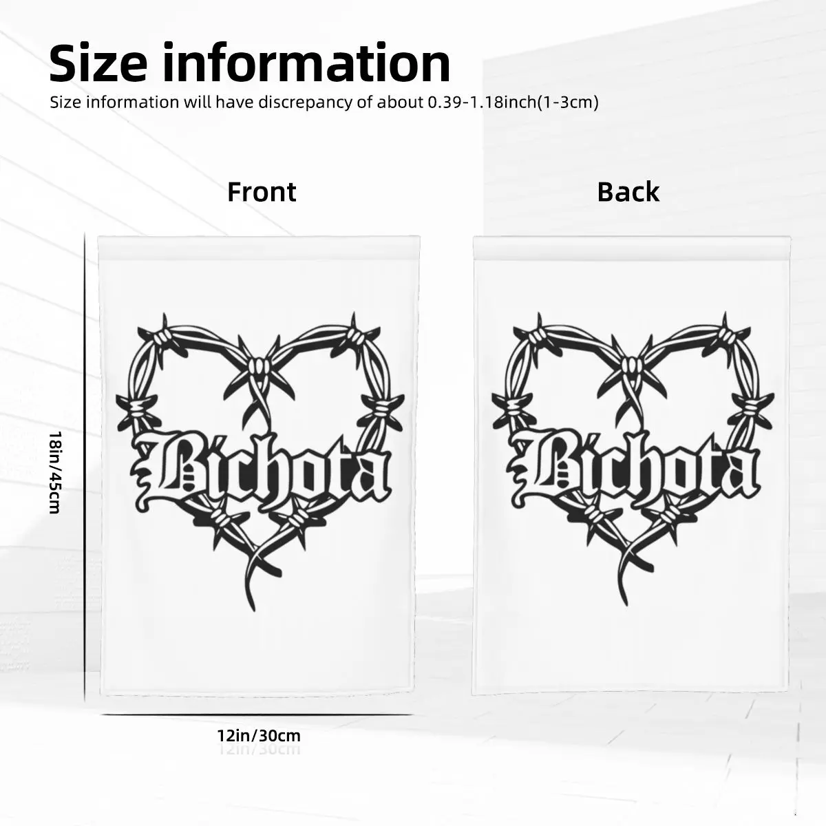 Пользовательский Karol G Bichota в форме сердца Садовый флаг 12x18 дюймов двусторонний с