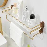 acrylic bathroom rack toilet washstand hanging towel wall mounted shelf toilet free punching storage rack shower accessories