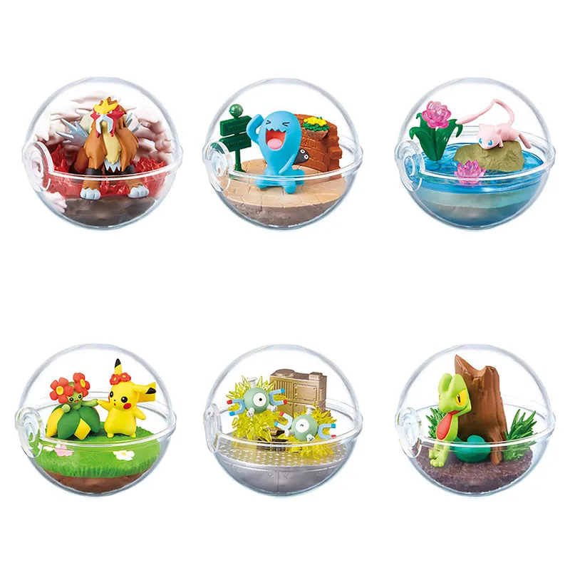 

TAKARA TOMY Genuine Pokémon Transparent Elf Ball Anime Figures Pikachu Mew Treecko Doll Cute Action Figure Model Kids Toy Gifts