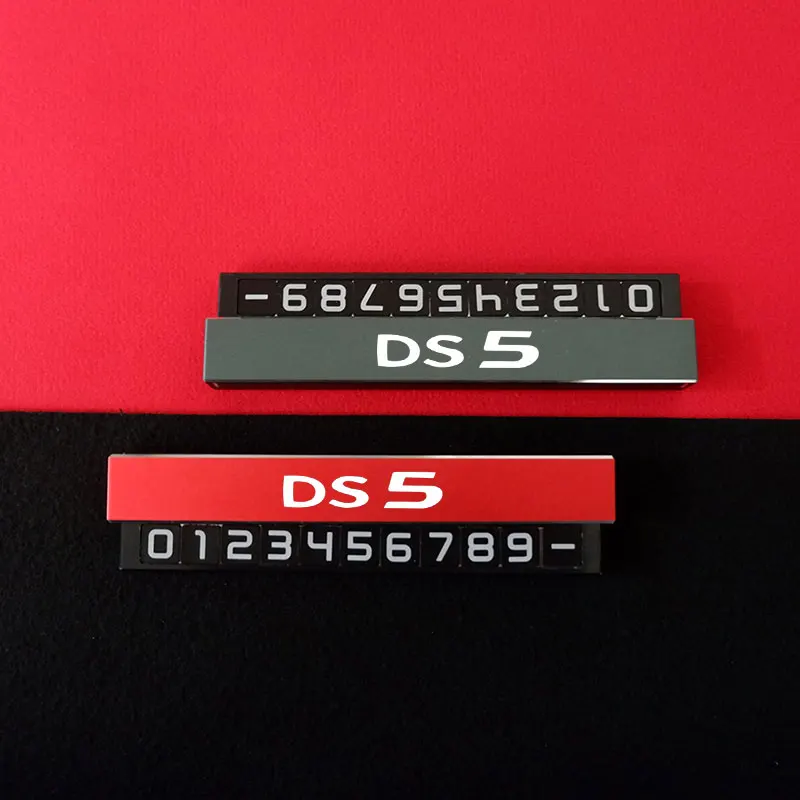 

Car-Styling Parking Plate For DS DS5 Car Phone Number Card For DS SPIRIT DS3 DS4 DS4S DS5 DS 5LS DS6 DS7 Car Accessories