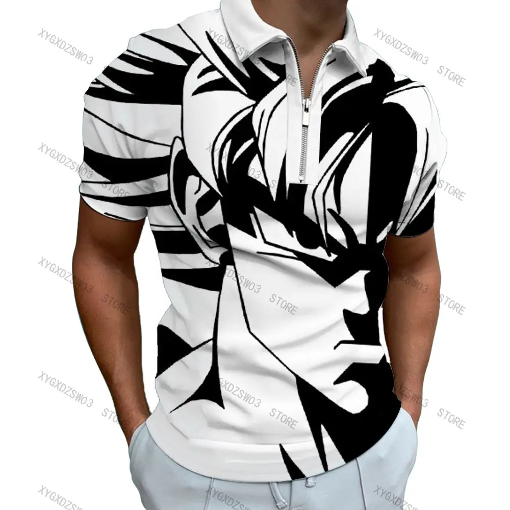 

Mens Designer Clothes Goku Free Shipping Polo T Shirt for Men Dragon Ball Shirt Luxury Man Branded Men's Clothing Quick Dry Cool