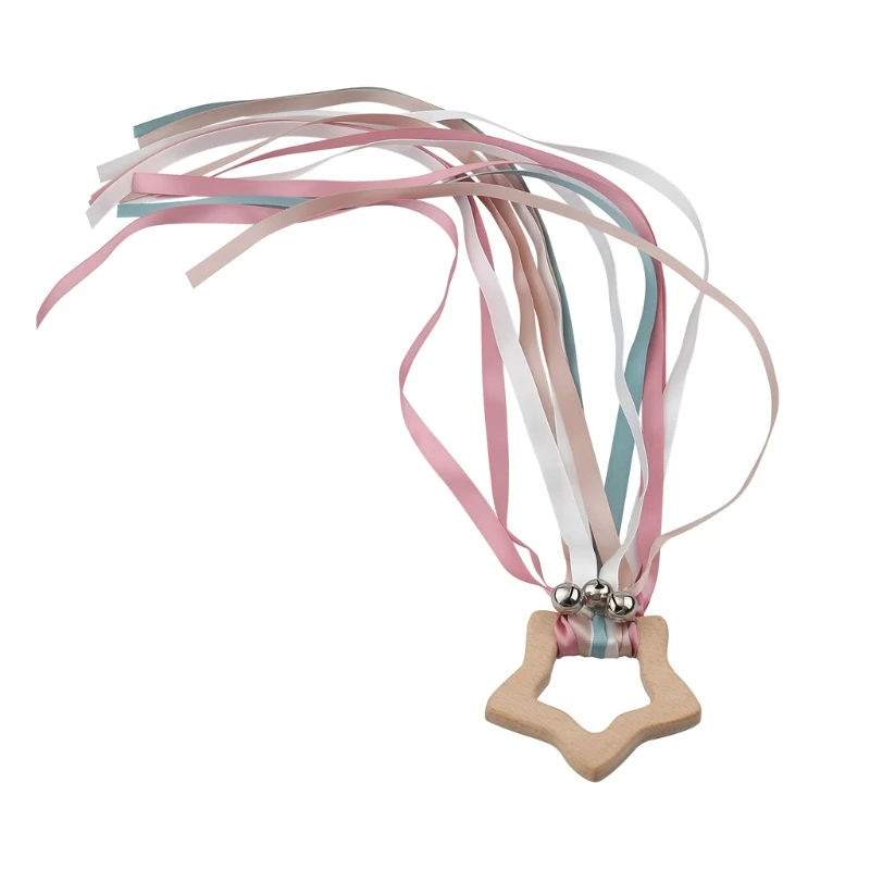 

Rainbow Ribbon Hand Kite Toy Colorful Ribbon Wind Wand Toy Sensory Toy Wooden Ring Bells Toy Montessori Waldorf Toy