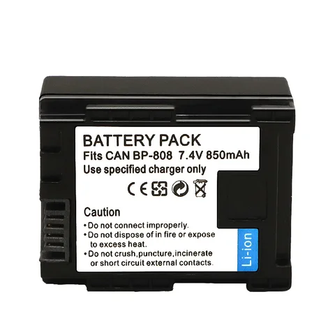 BP-808 BP 808 BP808 Аккумулятор для Canon FS11 FS10 FS100 FS307 FS200 FS300 FS306 HG20 HG10 HG100 HG300 HF100 HFS100 HFS21 HFS11