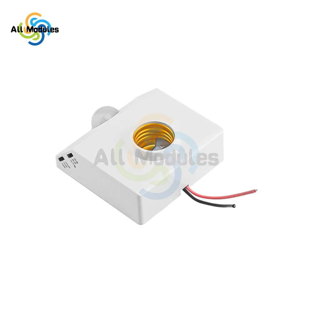 E27 Base LED Bulb Lamp Automatic Human Body Infrared Sensing Lamp Holder PIR Motion Detector Wall Lamp Holder Socket