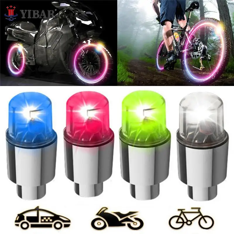 

2Pcs LED Car Bike Wheel Tire Tyre Valve Dust Cap Spoke Flash Lights Car Valve Stems & Caps
