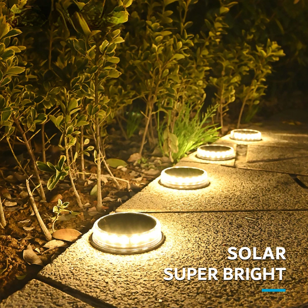 

Super Bright LED Solar Pathway Light Outdoor IP65 Waterproof 3.7V 1200mAH Ground Lamp for Garden Decoration High Quality