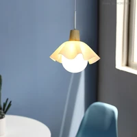 flower chandelier nordic minimalism restaurant chandelier for home bar cafe bedroom bedside pendant light party decoration hogar