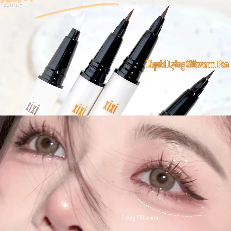 

Liquid Lying Silkworm Pen Matte Brown Black Eyeliner Highlighter Pencil Makeup Eye Shadow Stick Waterproof Eyeliner Removal Pen