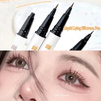 liquid lying silkworm pen matte brown black eyeliner highlighter pencil makeup eye shadow stick waterproof eyeliner removal pen