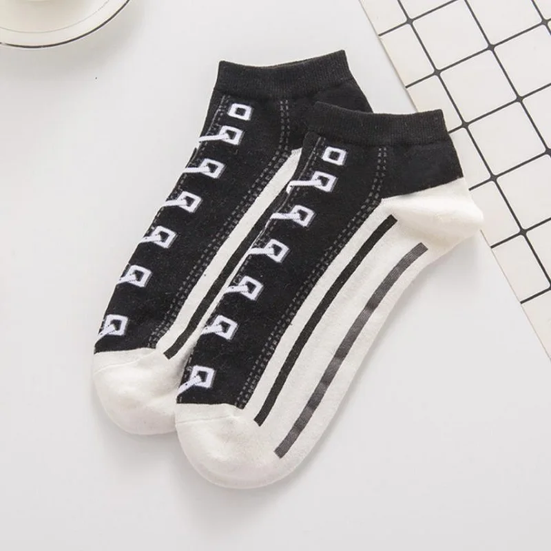 5 Pair Cotton Men Boat Socks Couples Comfortable Funny Casual Male Street Style Ankle Socks Summer Sports Travel Short Sokken