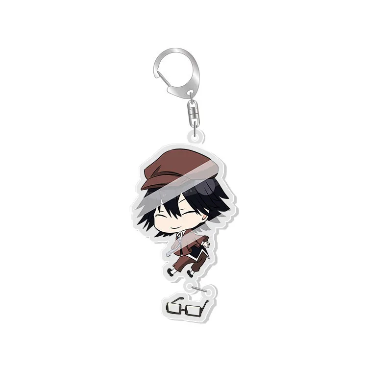 Брелок для собак Izumi Kyouka Nakajima Atsushi Dazai Osamu Ryunosuke Akutagawa Cosplay Anime Key Chain Pendant Cartoon Badge