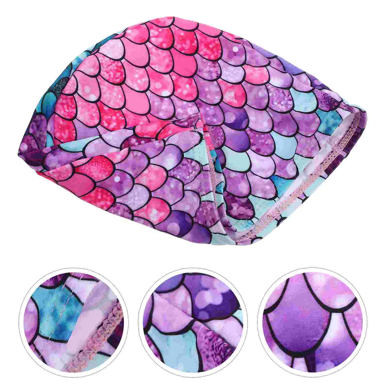 

Silicone Swim Cap Mermaid Swimming Waterproof Hat Children Ear Protector Shower Swimcap Kids Men Women