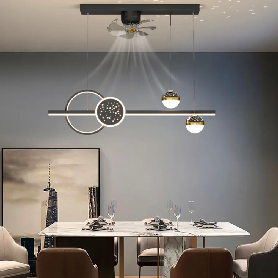 

Living room decoration led Ceiling fans with lights remote control dining room Pendant lamp Ceiling fan light indoor lighting