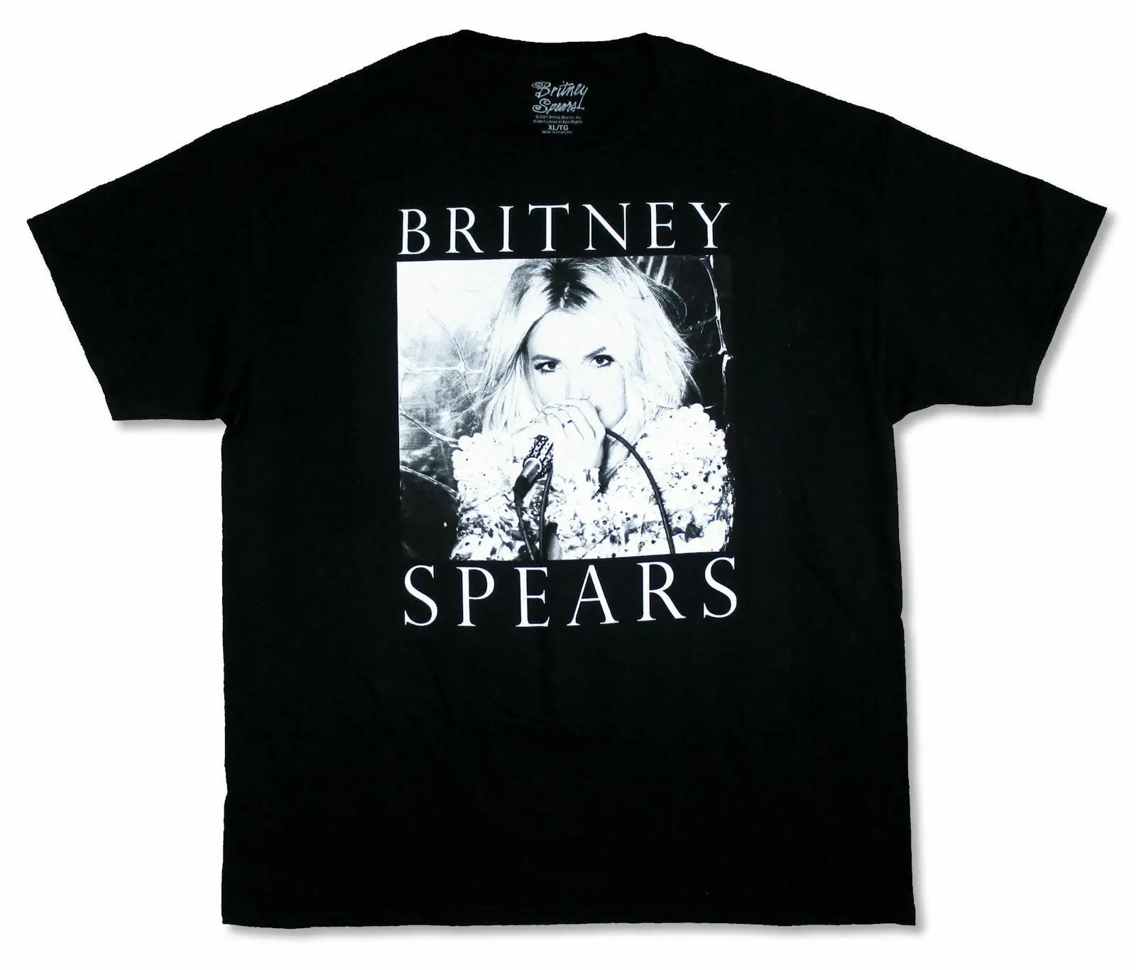 

Britney Spears Microphone Black T-Shirt NEW