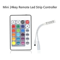 100pcs dc12v 24 key mini led ir remote controller for 3528 5050 rgb strip light