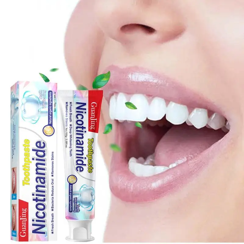 

Teeth Whitening Nicotinamide Toothpaste 100gTooth Color Corrector Oral Clean Care Bright Teeth Mousse Stain Removal Fresh Breath