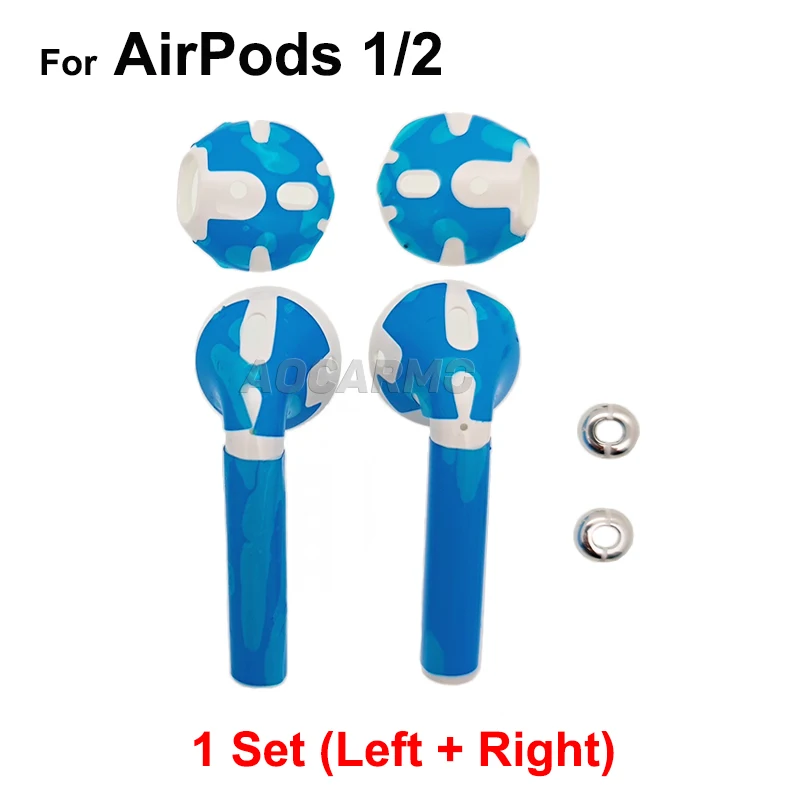 Aocarmo For Apple AirPods 1/2 Pro Earphone Repair Housing Full Set Case Cover Replacement Part images - 6
