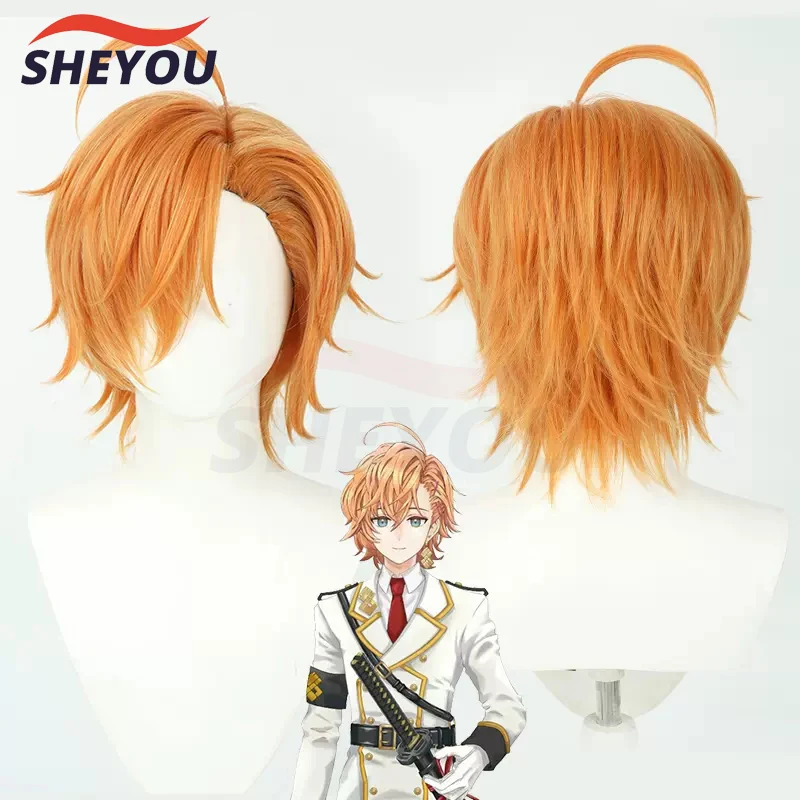 

Парик для косплея Shibuya Hal VTuber Neo-Porte, короткие оранжевые термостойкие синтетические волосы парики для вечеринок на Хэллоуин + парик с крышкой