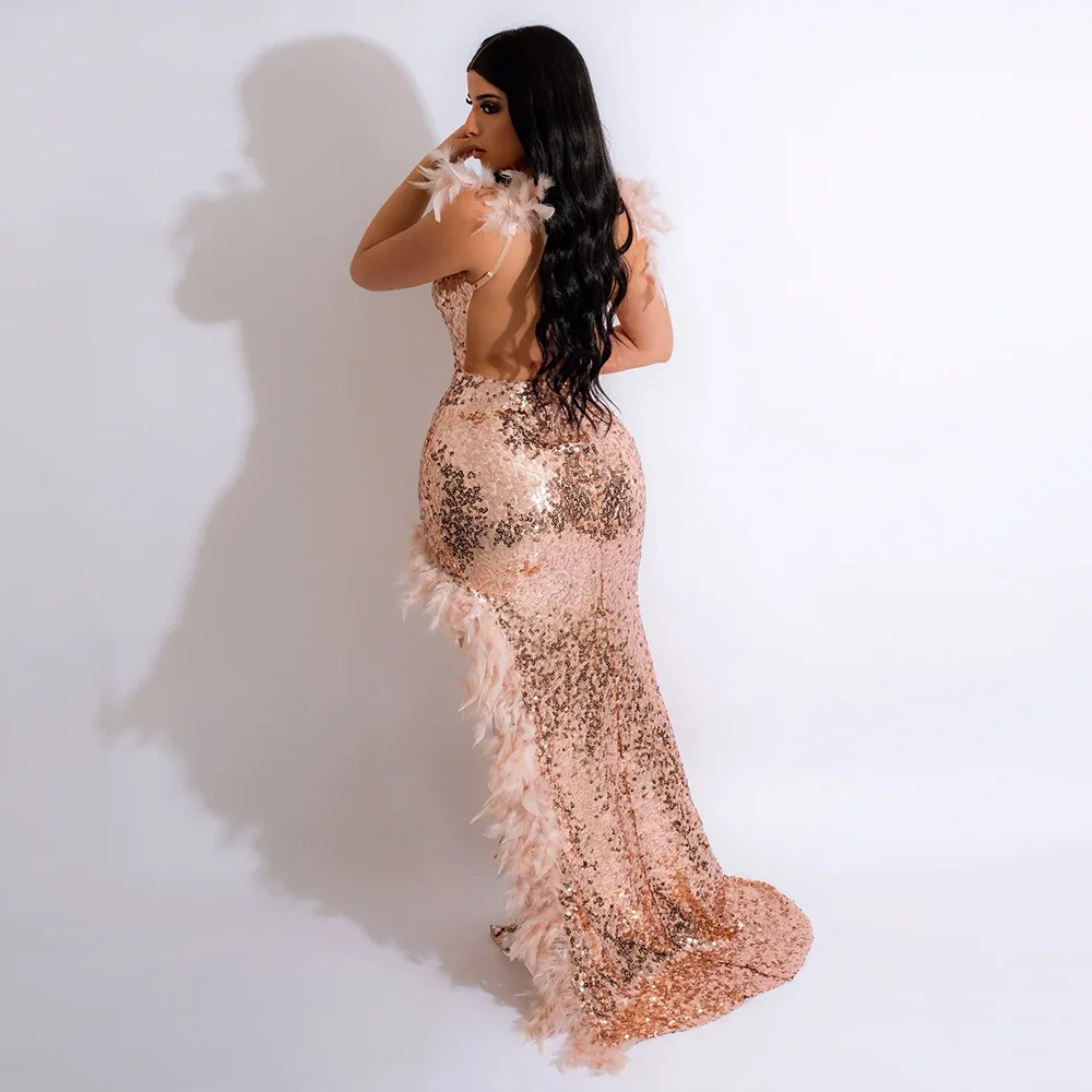 Женское элегантное Коктейльное Вечернее Платье макси с V-образным вырезом и