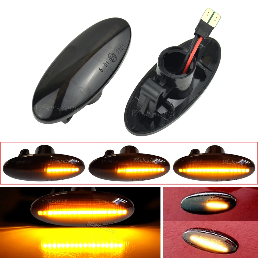 

For Nissan CUBE Qashqai EVALIA LEAF X-TRAIL Juke F15 2010- Dynamic LED Side Marker Light Flowing Side Repeater Blinker Lamp