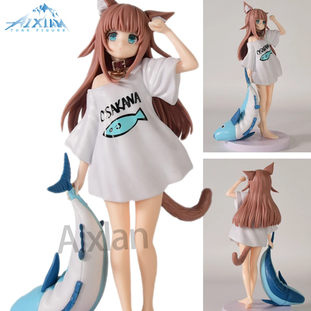 

20cm My Cat Is A Lovely Girl Anime Figure Soybean PVC Action Figure Collectible Model Doll Toy