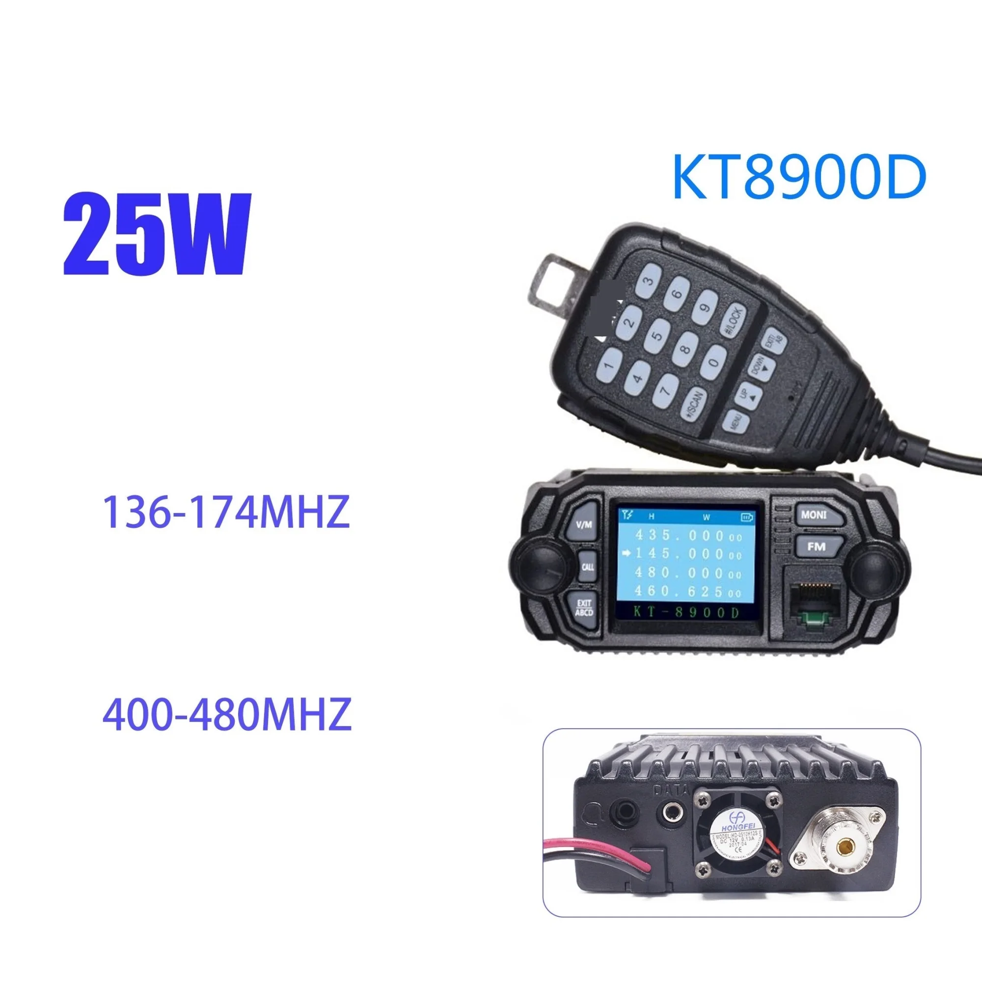 

VHF UHF 136-174 мобильный радиоприемник двухдиапазонный автомобильный FM-приемопередатчик 25 Вт рация связь расстояние Любительская антенна CB
