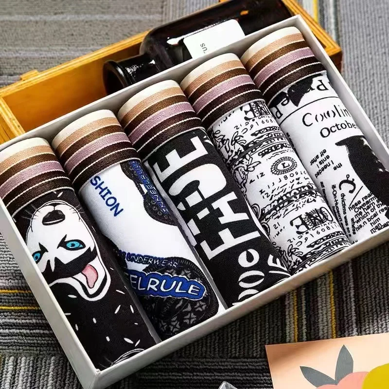 Boxers Men's Underwear Men's Cartoon Underwear Boxer Man Youth Sports Panties Male Comfortable Superior Quality Boxers Shorts