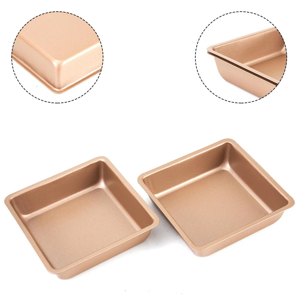 

2PCS 4inch Cake Moulds Non-Stick DIY Square Baking Pan Mold Kitchen Supply Bread Pan Toast Bread Mold Cake Tray Mould