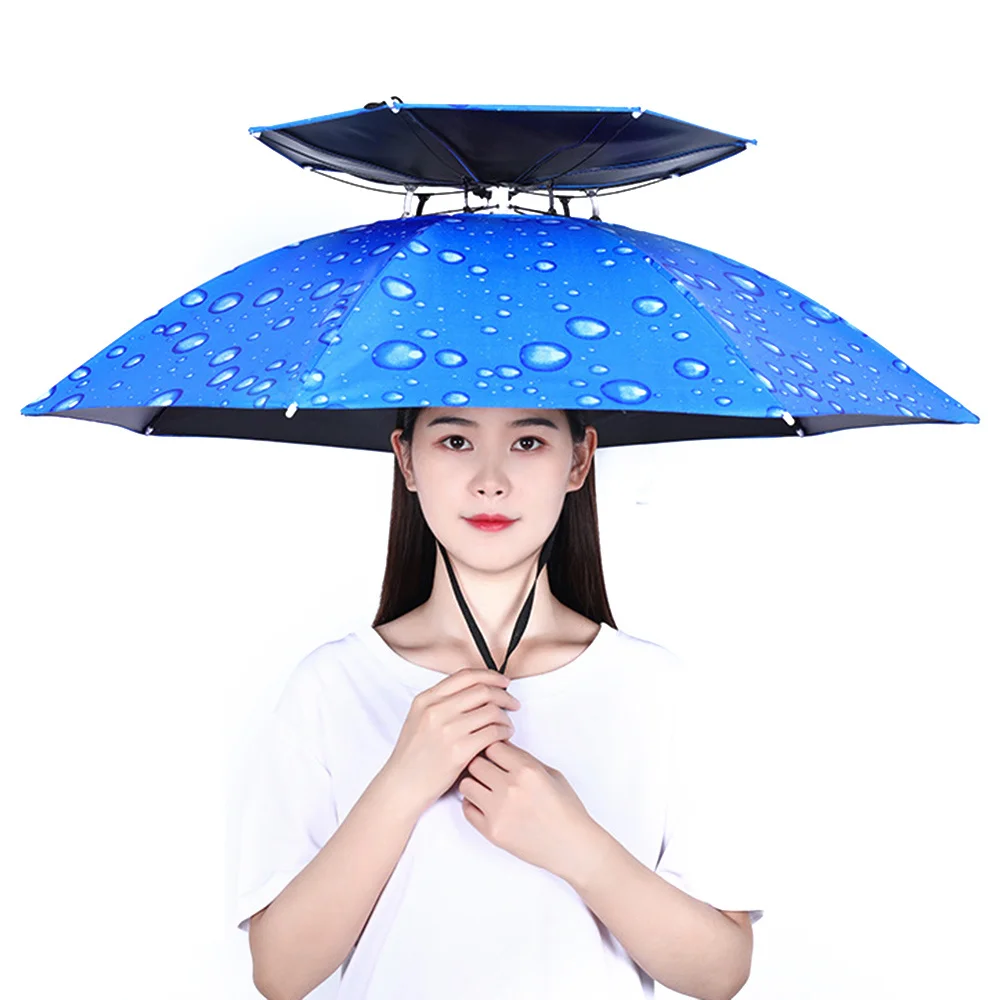 Шляпы для рыбалки двойной зонтик гольфа садоводства на открытом воздухе