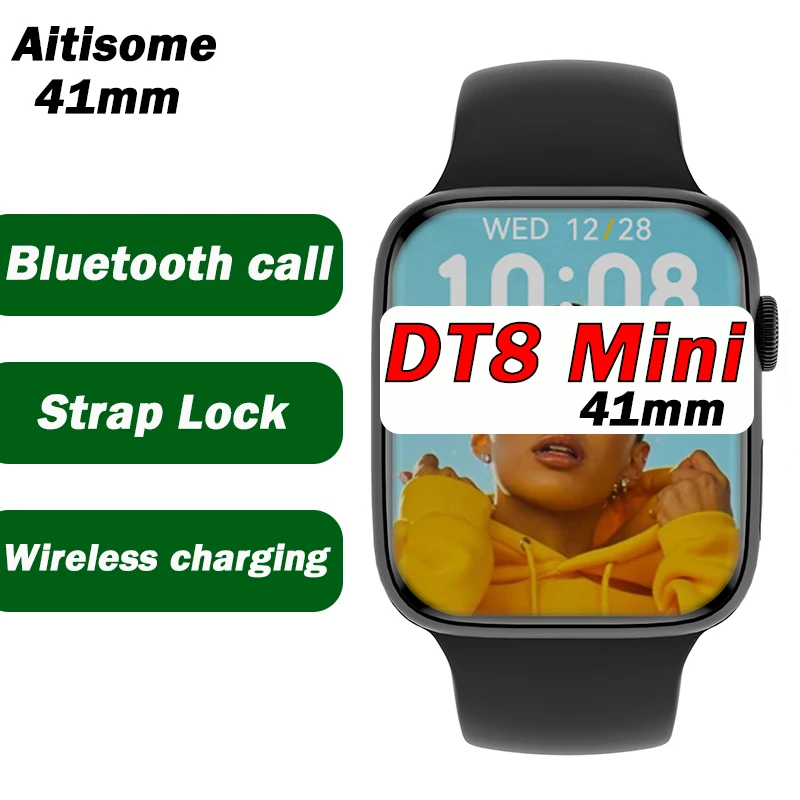 

Smart Watch IWO Ultra Strap Lock DT8 Mini Watch Wireless charging NFC GPS ECG Women Men 1.8 Inch Bluetooth Call 41mm Series 9