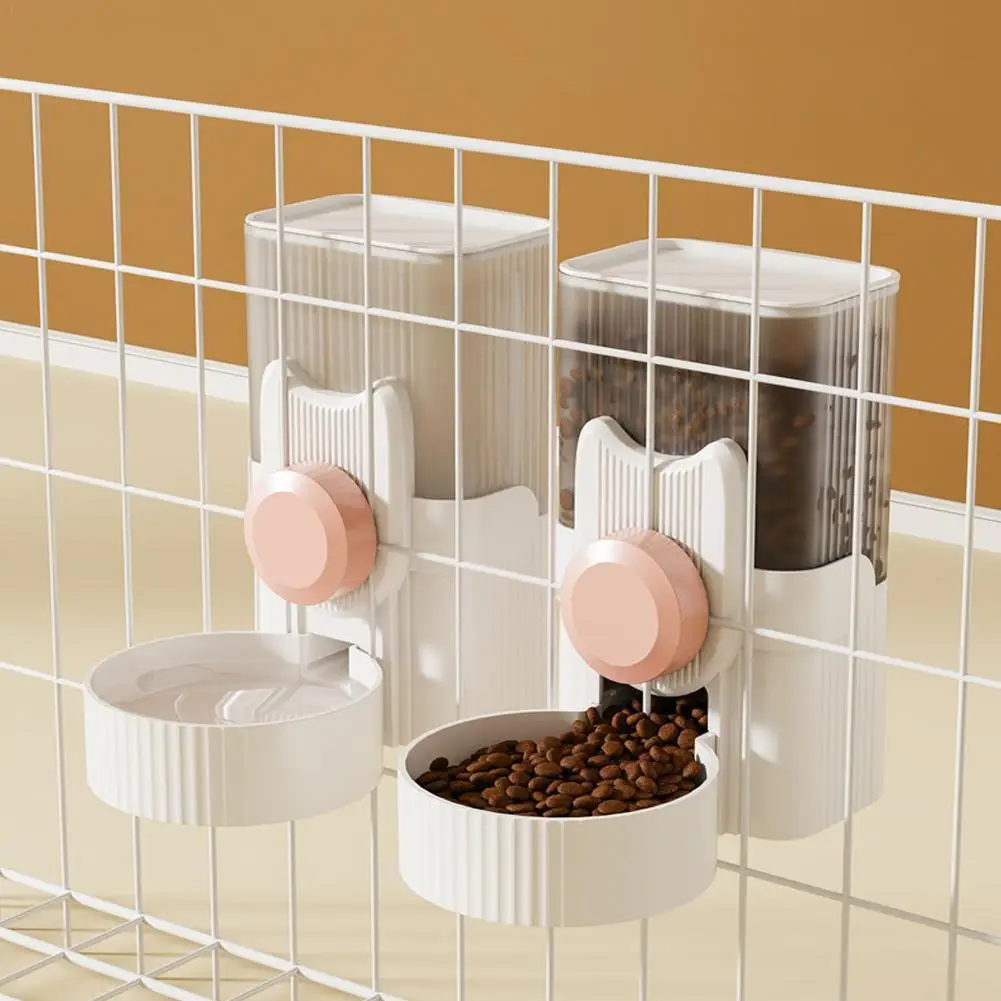 

Hanging Automatic Cat Food Dispenser Cat Feeder Cage Water Bunny Food Water Rabbit Bowl Accessories Feeders Rabbit Dispense C8Z1