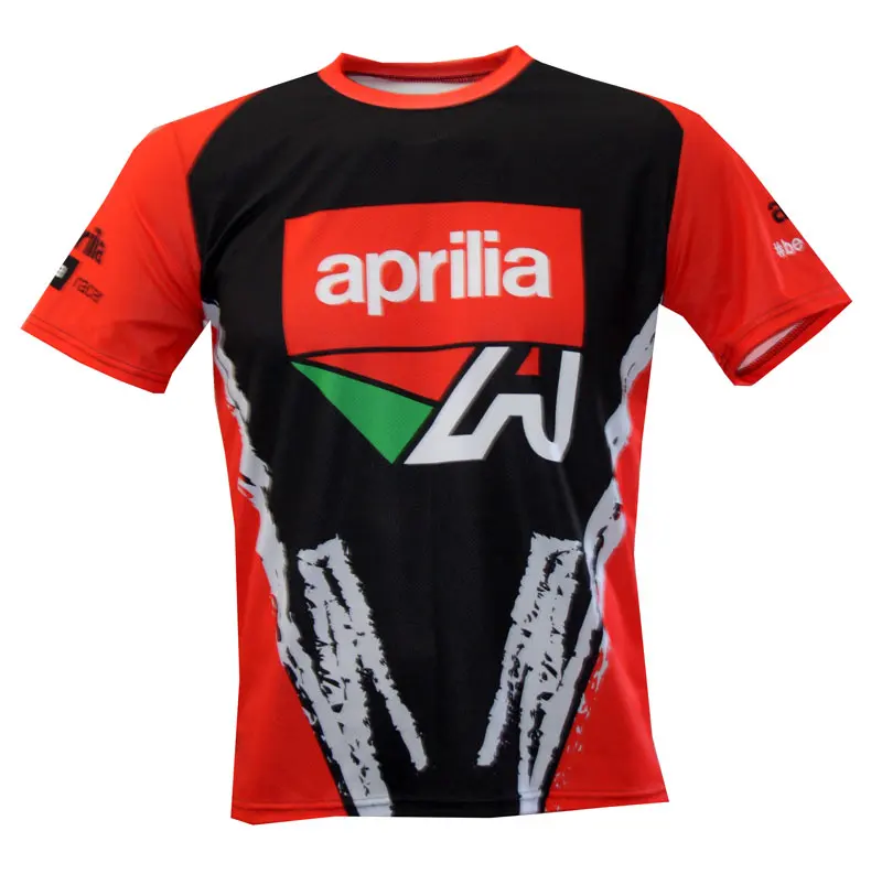 

For Aprilia T-shirt Moto GP New Summer Black Motorcycle Men's Jersey Quick Dry Breathable Do Not Fade Racing Team Shirt