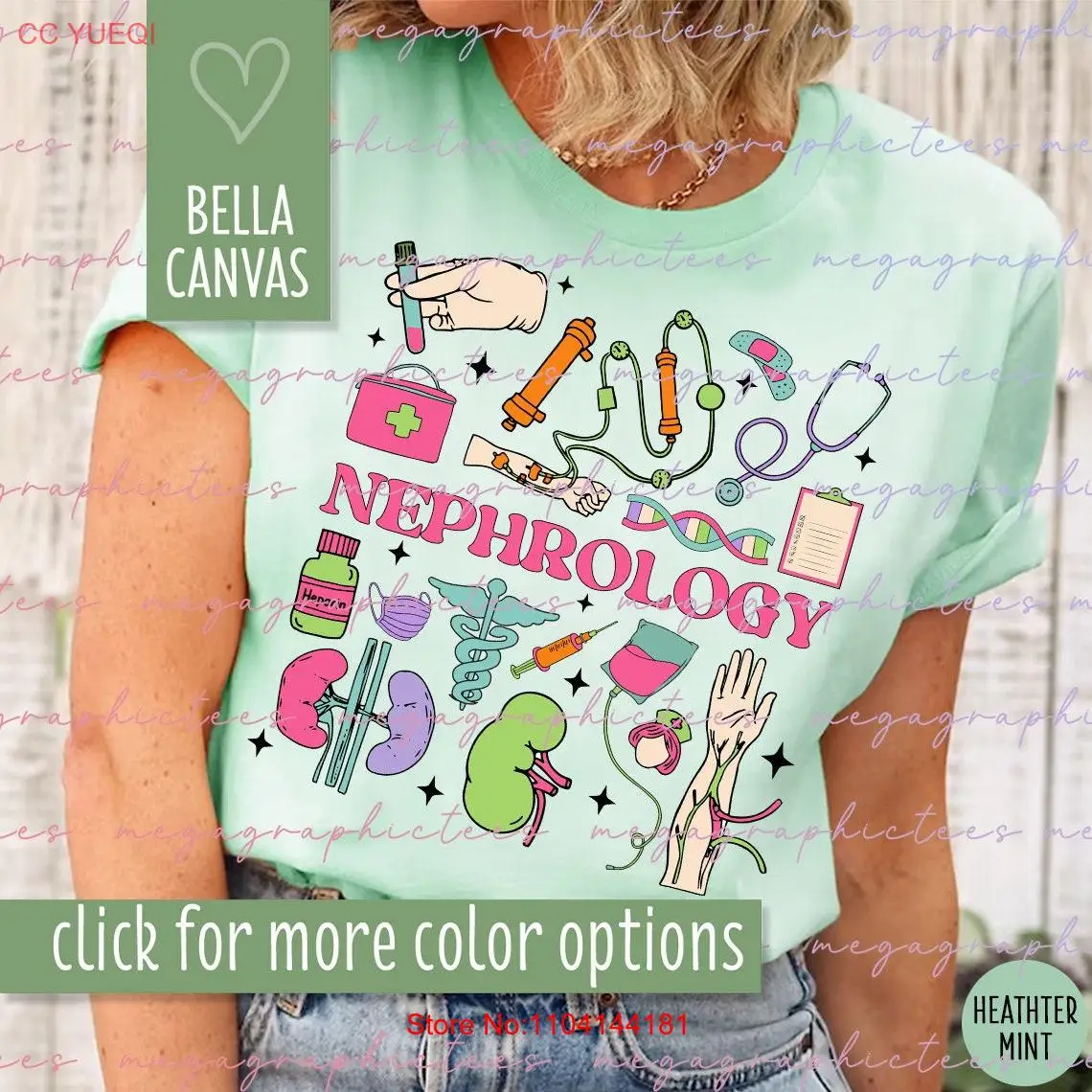 Нефрология Футболка Гемодиализ Диализ Медсестра CCHT 002195 длинные или короткие