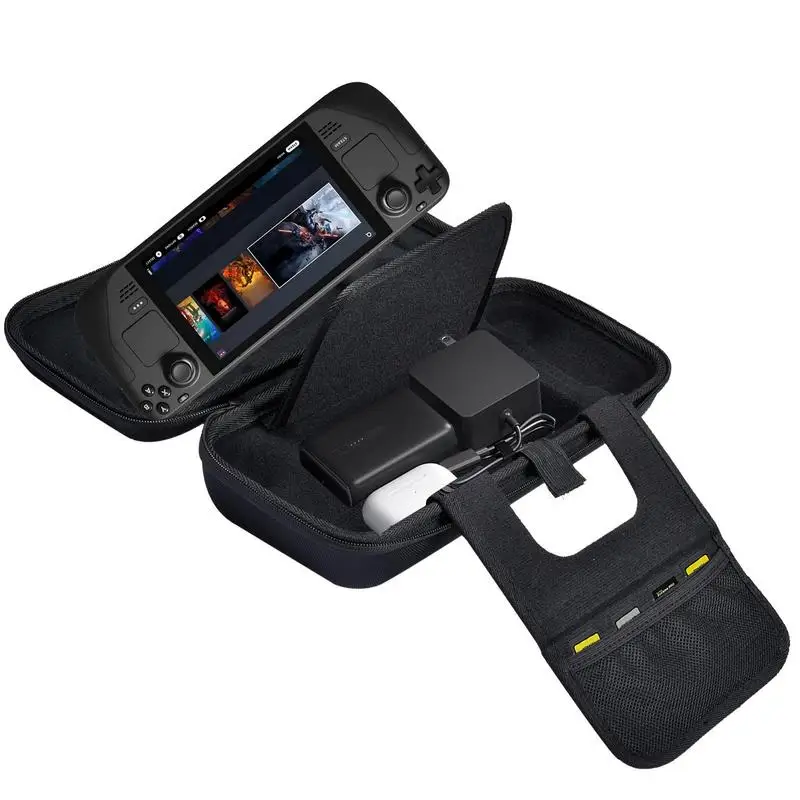 

Game Console Storage Bag With Interlayer Console EVA Carrying Case Multiple Card Slots Host Zipper Handbag For Steams Deck