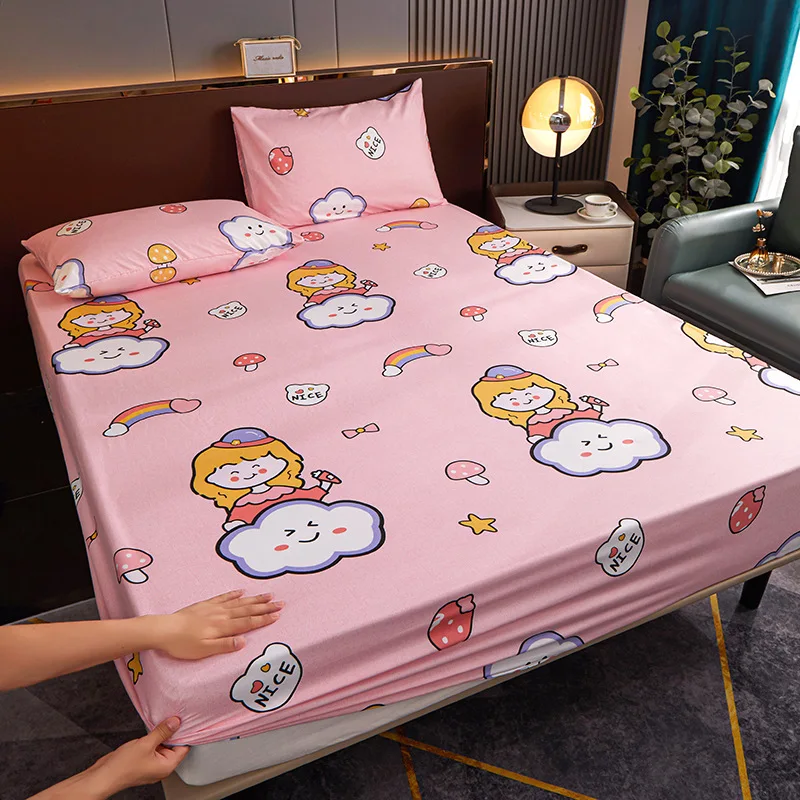 

Натяжная простыня, одиночное покрывало, защитное покрытие, мультяшное покрывало